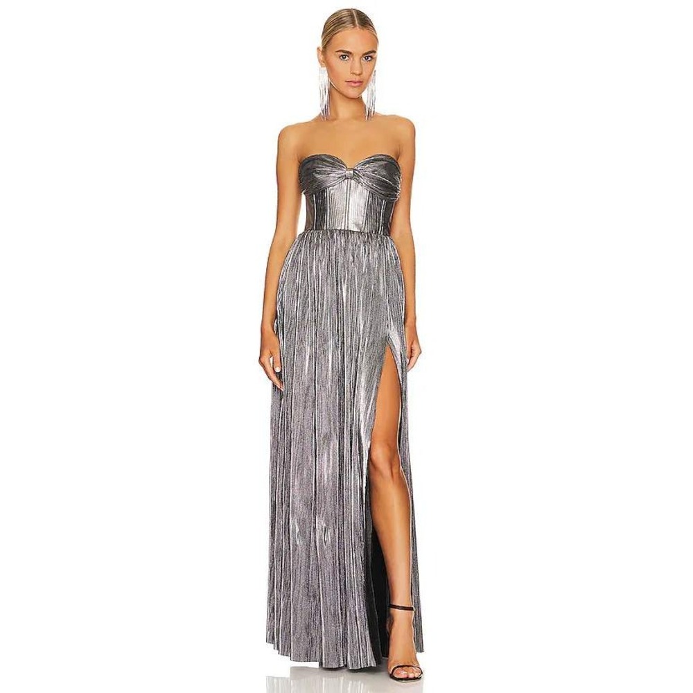 Bronx and Banco Florence Gown Womens Silver Size M